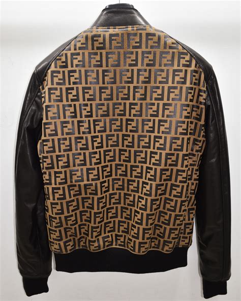 fendi leather jacket|fendi bomber jacket men's.